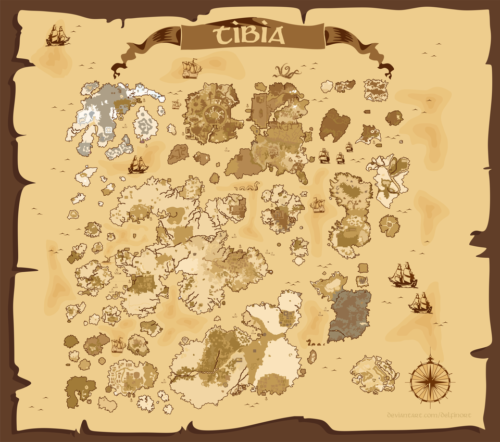 "Old Style Tibia Map" by Dhai Khan